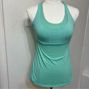 Turquoise athletic tank top lululemon blue green active wear gym fitness yoga